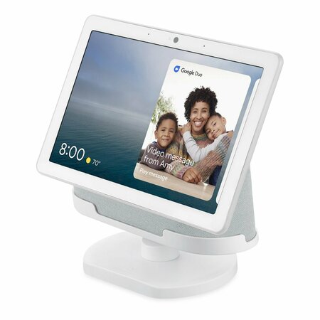 WASSERSTEIN Adjustable Stand, Official Made for Google, for Google Nest Hub Max, Chalk GoogleHubMaxStaWhtUSA